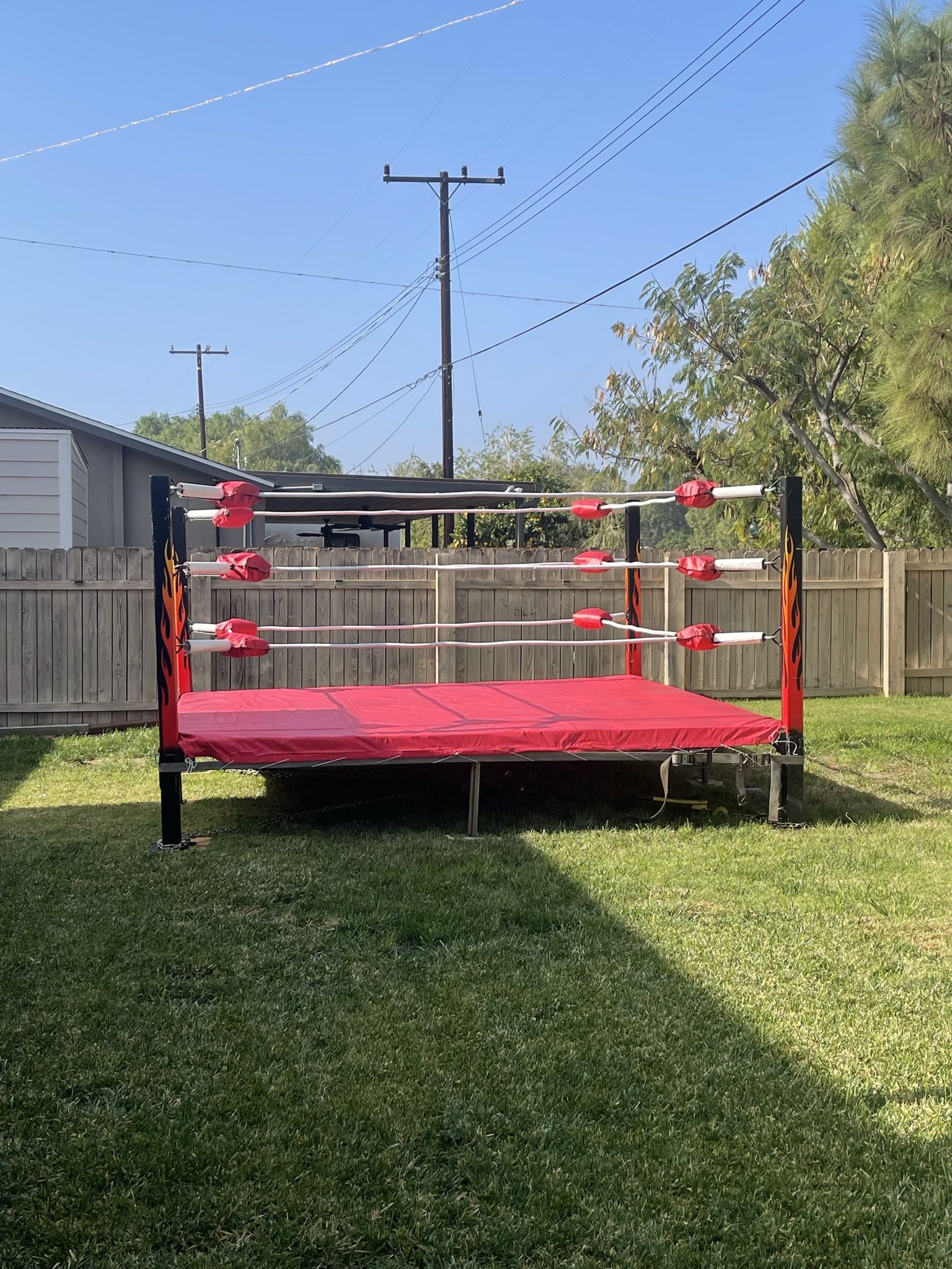 Real Professional Wrestling Ring For Prop Rent Or parties.