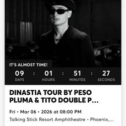 2 PESO PLUMA (GOLD VIP) Arizona Talking Stick Resort Amphitheater SOLD OUT