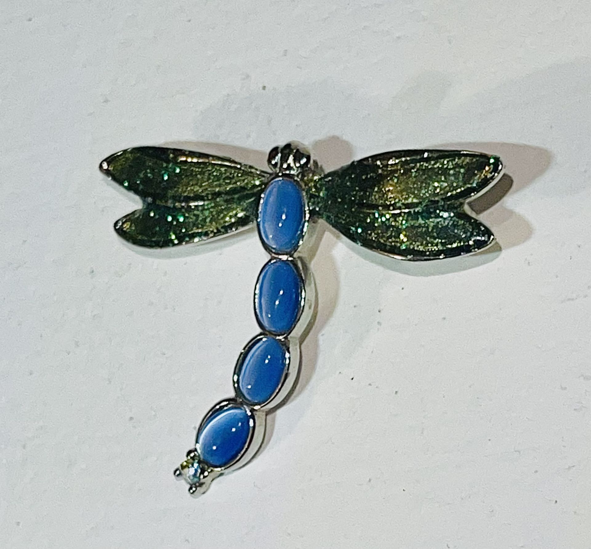 Colorful DRAGONFLY Brooch Blue $ Green Sparkly