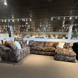  Brown 4PC Sectional Couch