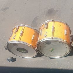 Ludwig Keystone Badge 14" x 10" Marching Snare Drum Gold Sparkle 1960s