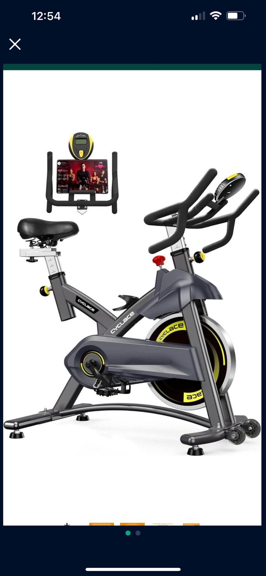 Cyclace stationary exercise bike sale