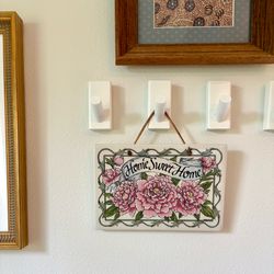 Vintage ceramic "Home Sweet Home" art