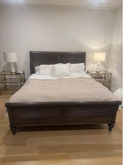 Ethan Allen California King Sleigh Bed Frame