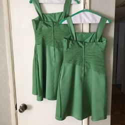 Twin junior bridesmaid dresses, Size 2 (Fits 12 Year Olds)