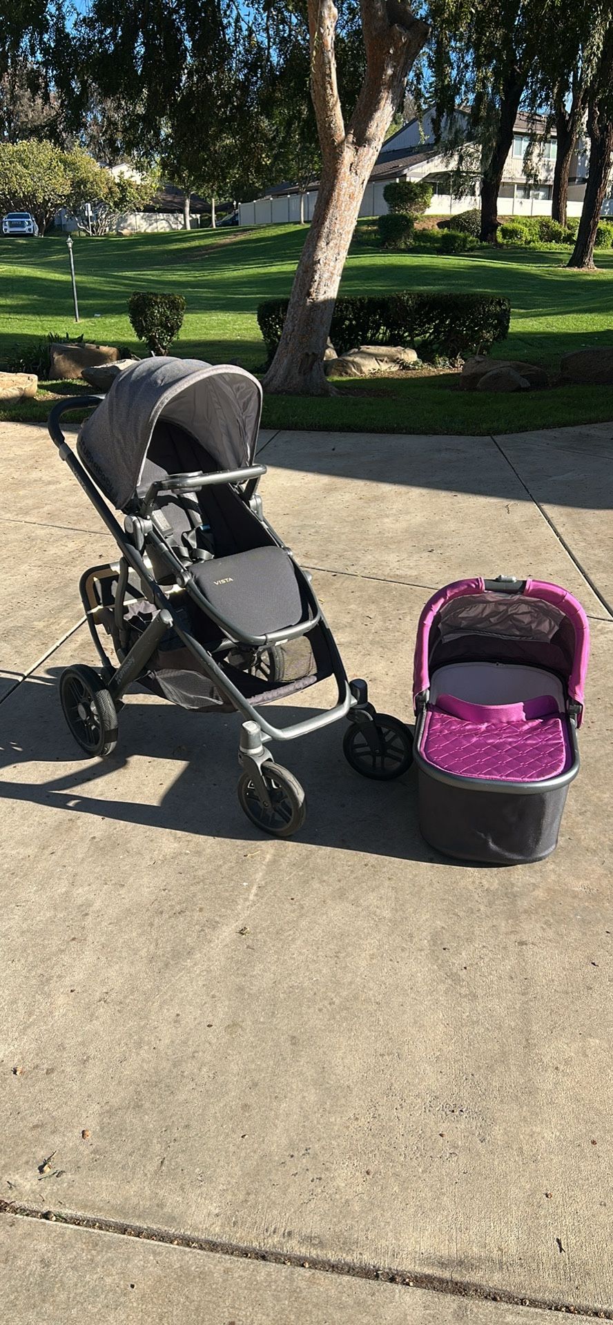 Uppababy Vista with Piggyback and Snack Tray, And More