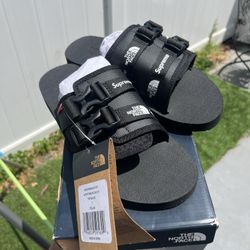 New Black North Face Trekking Supreme Sandals 7M 