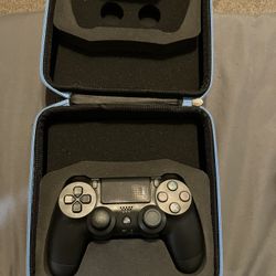 Battle Beaver Custom PS4 Controller w/ 2 Rear Buttons + Case (Like New)