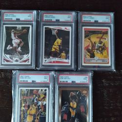 LEBRON 2004,05,06 TOPPS PSA 9 AND KOBE 1997,98 TOPPS PSA 9