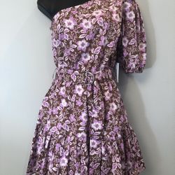 NWT Jason Wu One Shoulder Belted Mini Dress Size XS