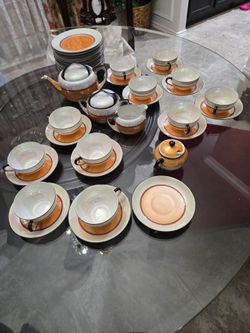 Noritake Vintage Lusterware 31 piece Tea Set with Cups and Plates