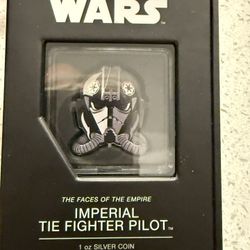 Star Wars Imperial Tie Fighter Pilot Silver Coin