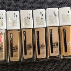 New Maybelline Superstay 30hr Wear Foundations 