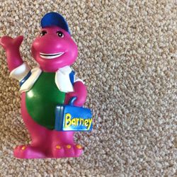 Vintage  The Purple Dinosaur BARNEY Preowned Coin BANK $8.00