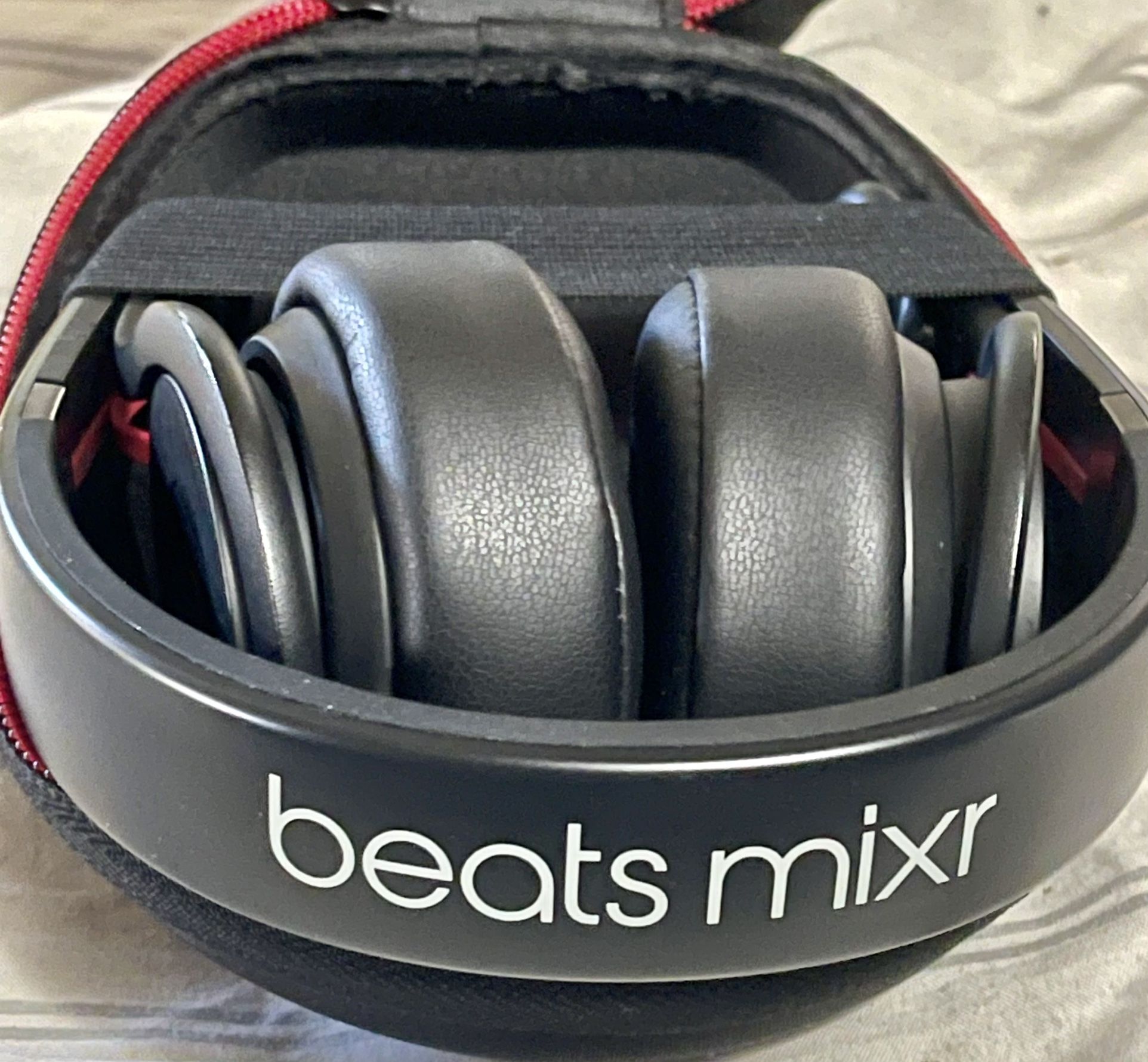 Beats Mixr Matte Black And Red Wired Headphones