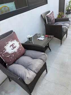 Outdoor chairs small table