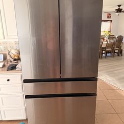 Samsung Bespoke Standard-Depth Beverage Center 29-cu ft 4 -Door 36-in Wide Smart Compatible French Door