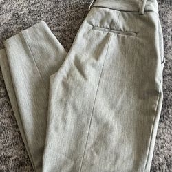 Express Columnist Ankle Mid-Rise Women’s Light Gray Stretch Pants Size 4R