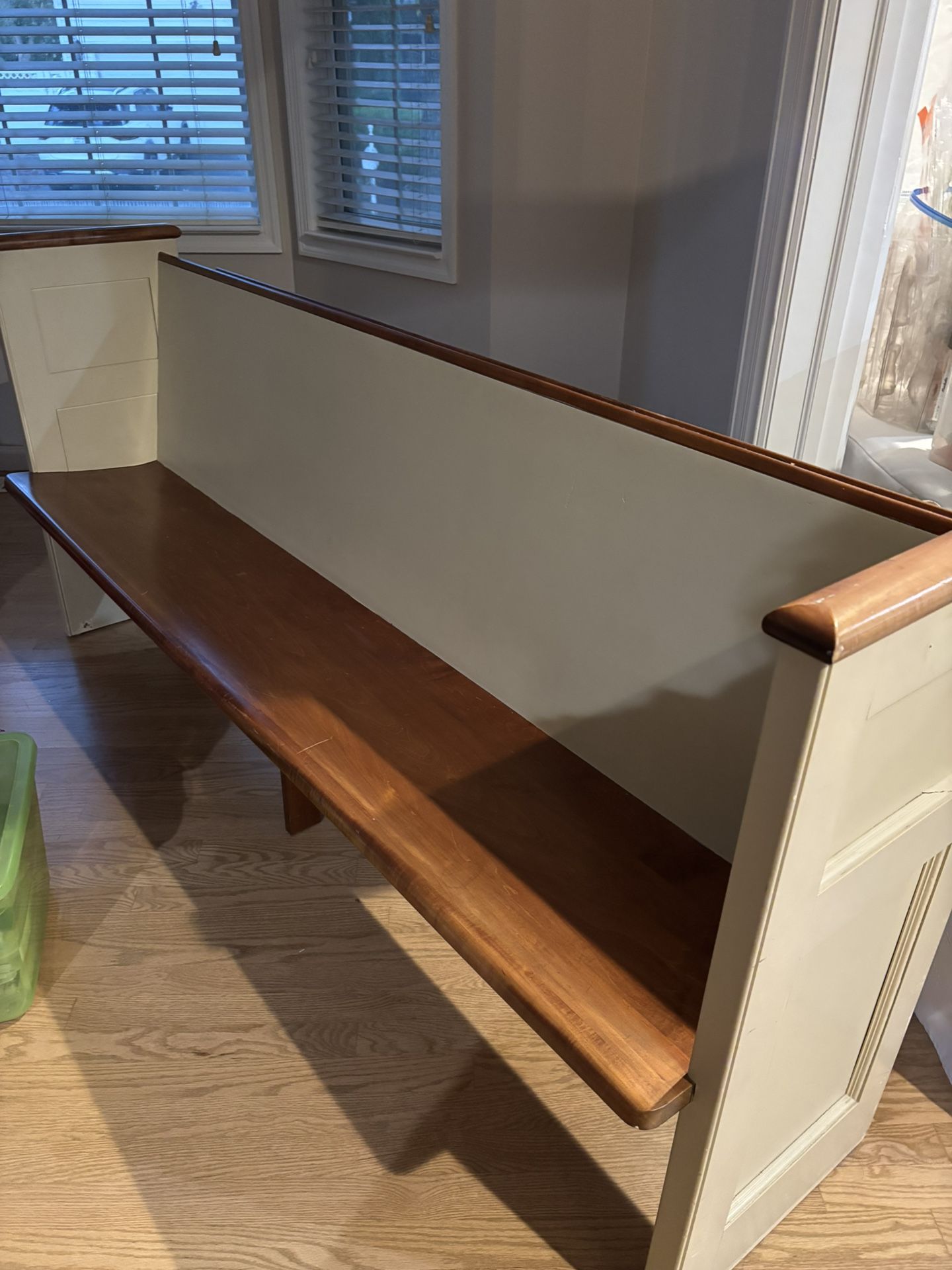 Church Pew /bench Must Go Moving ! Solid Wood Very Cool Piece !