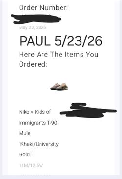 🔥 PRESALE Confirmed: Nike x Kids of Immigrants T-90 Mule (Size 11M)