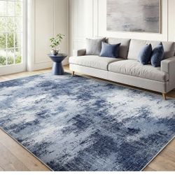 Area Rug Dark Blue