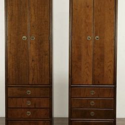 Drexel Vintage Campaign Style Accolade Cabinets