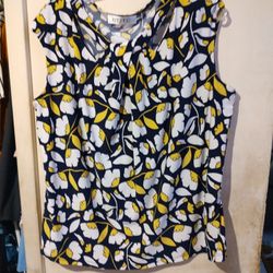 Yellow And White Women Blouse 