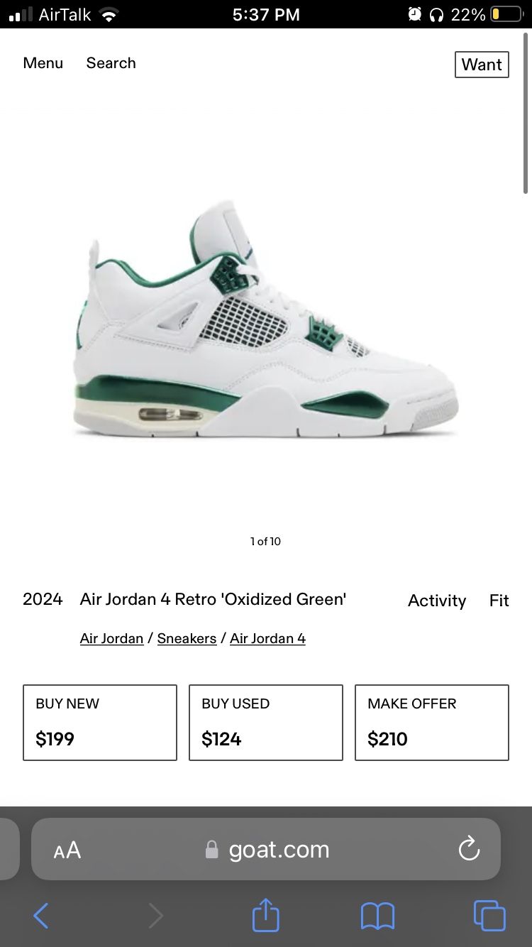 BRAND NEW SIZE 10.5 Jordan 4s