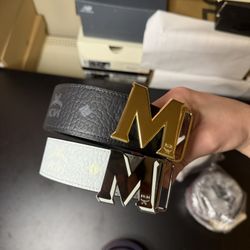 Brand New MCM Belts Reversible Black Red White  