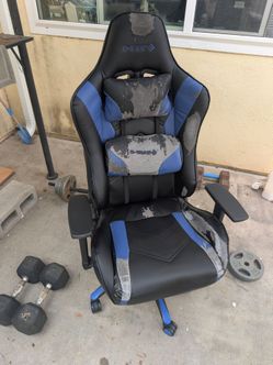 Emerge Gaming Chair | Blue & Black Ergonomic Office Chair | Comfortable w/  Lumbar Support & Headrest