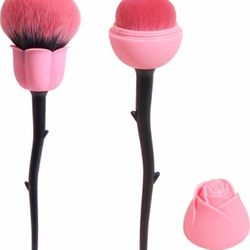 2 Piece Rose Flower Makeup Brushes - BRAND NEW