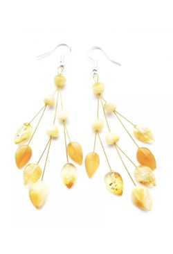 Baltic Amber beaded earrings