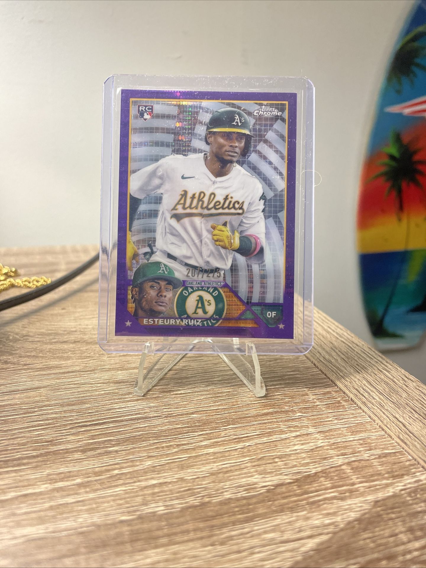 2023 Topps Chrome - Esteury Ruiz #99 Purple Refractor /250 (RC)