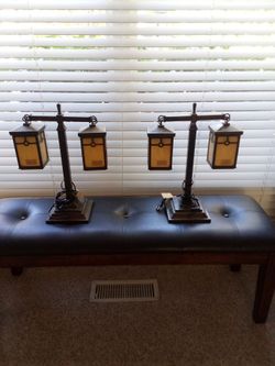 Vintage 18" Mission Style desk lamp
