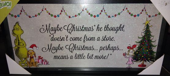 Dr. Seuss Grinch Christmas Framed Wall Art