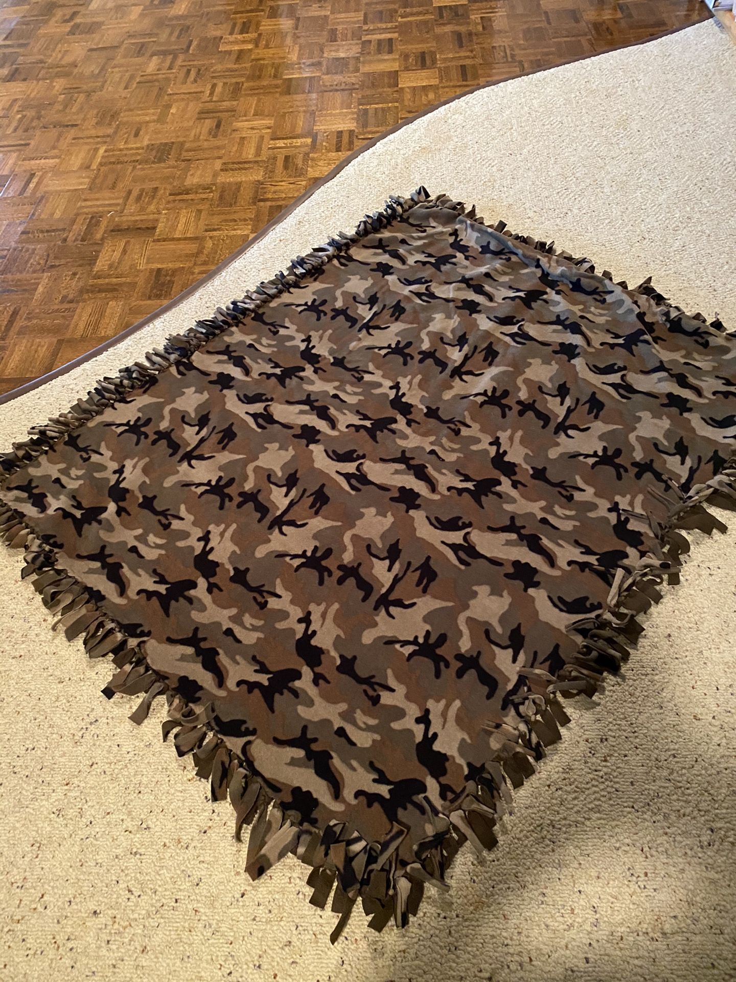 FLEECE MILITARY BLANKET - HANDMADE AND NEVER USED