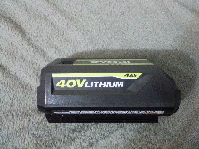 Brand NEW Fully Charged Ryobi 40v 4Ah Lithium Battery