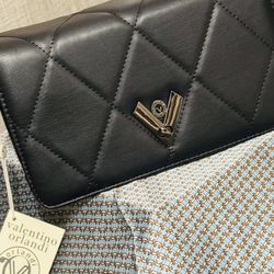 NEW Valentino Orlandi Midsize "V" Crossbody Bag
