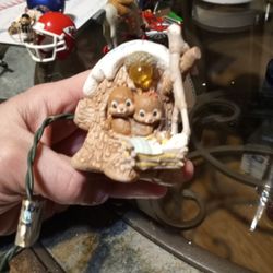 1994 Hallmark Light And Sound Ornament Baby's First Christmas 