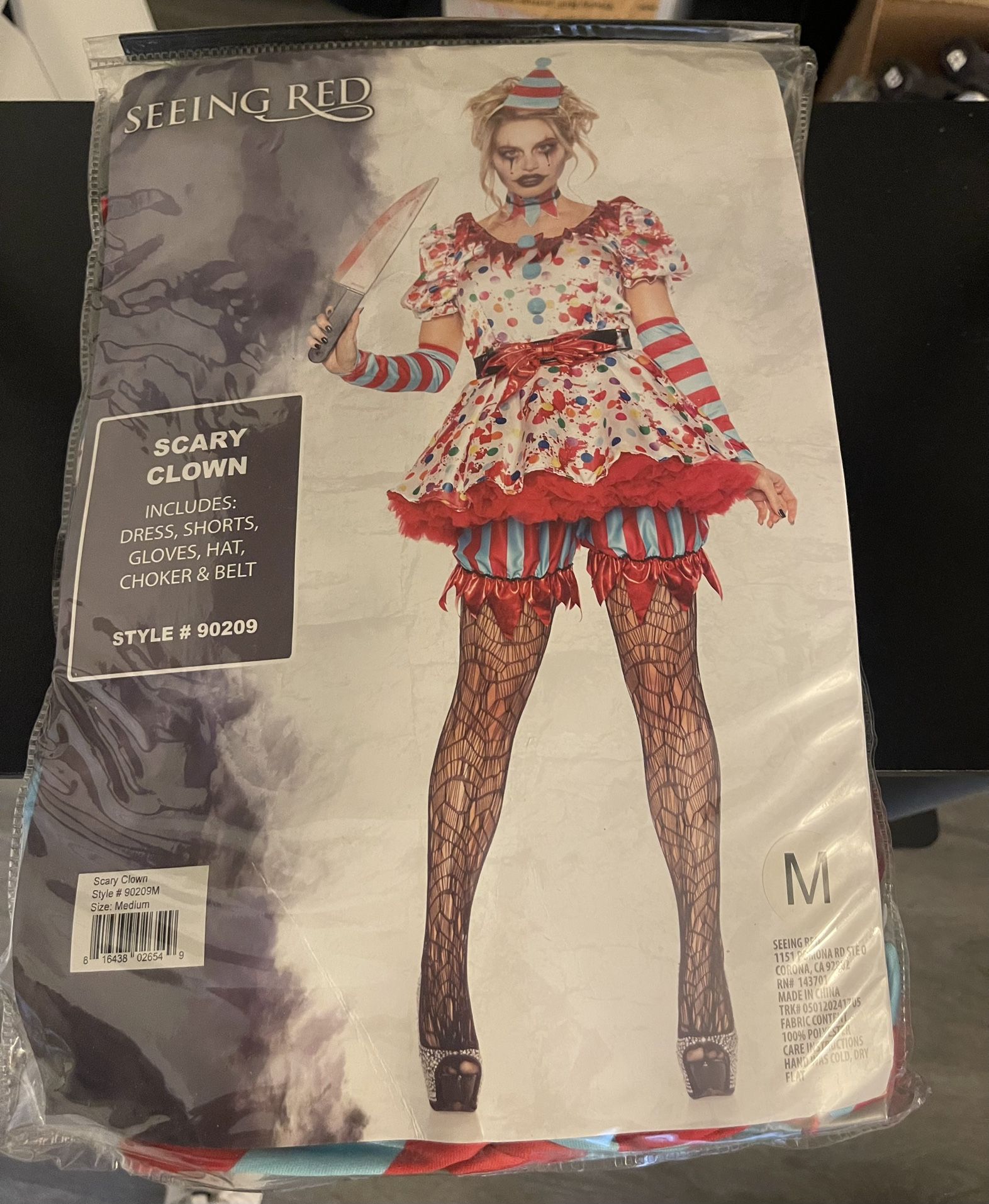Killer Clown Adult Size Medium 