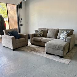 Ashley Greaves Sofa Chaise + Matching Lounge Chair Set — $1,100+ Original Cost