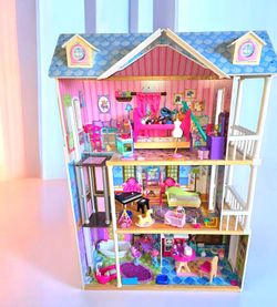 Barbie Doll House 4ft tall / 2.7 ft wide furnished