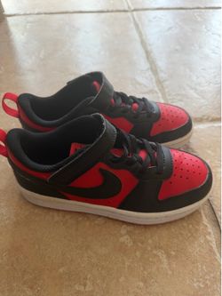 Nike COURT BOROUGH LOW RECRAFT BPV unisex-child LACED SHOES size 1Y