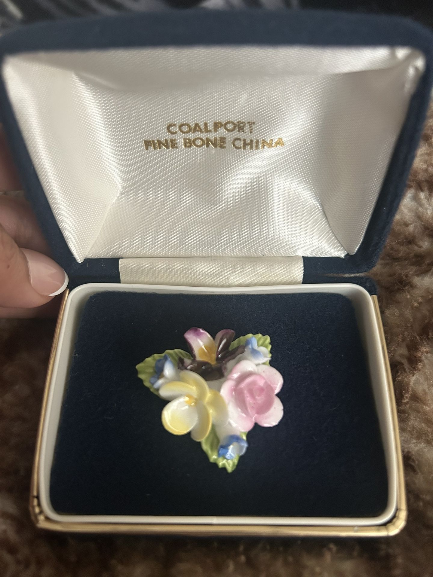 Coalport Fine Bone China Brooch