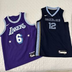 Boys SWINGMAN Basketball Jerseys - Medium - Grizzlies & Lakers - new w/o tags