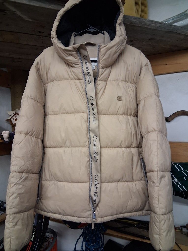 New CALVIN KLEIN Mens Puffy HOODED Coat