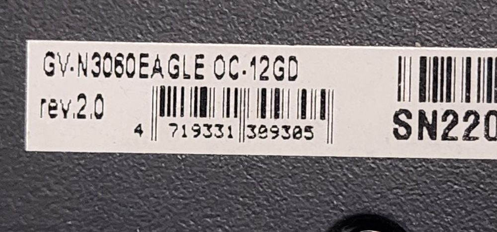 RTX 3060 Eagle OC 12G 