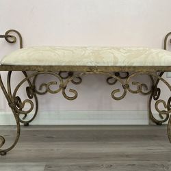 Vintage Iron Bench 