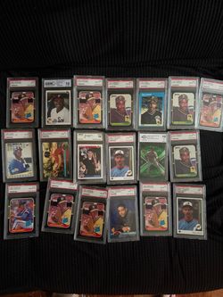 Psa graded cards baseball Barry bonds Ken Griffey etc