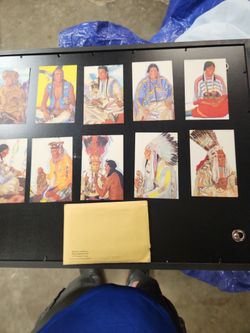 Black foot indians of glacier national park postcards